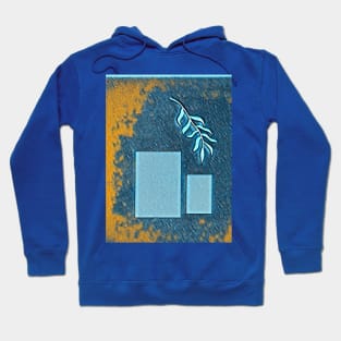 Abstract Blue and Yellow Design Hoodie